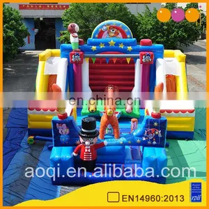 Custom Design Circus Show Fun City Outdoor Inflatable Playground Animal Bouncer for Sale thumbnail-1