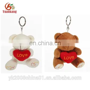 12cm Promotional Love Small Plush Teddy Bear Keychain Toys for Wedding Gift thumbnail-2