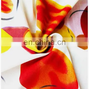 High Twist 100%Silk Printed Fabric For Fashion Dress thumbnail-1