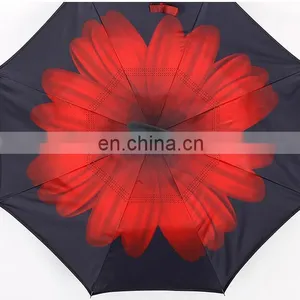 Auto Open Transparent Straight Umbrella LOGO Printing Cheap Clear Umbrella Pass BSCI thumbnail-4
