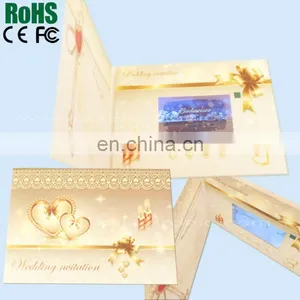 Customized 2.4'' 2.8'' 4.3'' 5'' 7'' 10'' Lcd Digital Wedding Video Card thumbnail-1
