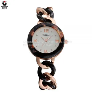 XINBOQIN Manufacturer Custom Brand New Style Casual Fashion High Quanlity Luxury Wood Japan Movt Quartz Acetate Women's Watch thumbnail-4