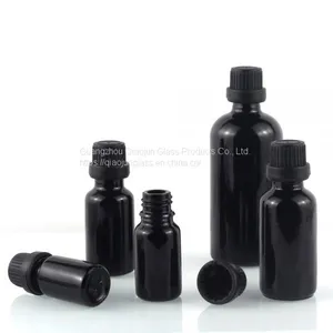 Newest 10Ml 20Ml Black Frosted Packaging Essential Oil Bottle With Screw Cap thumbnail-1