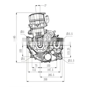 High Quality Motorcycle Engine TM450SCC Built In Balance Shaft Motorcycle Engine Assembly thumbnail-4