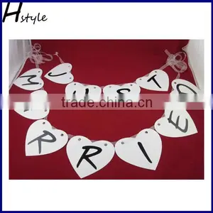 JUST MARRIED For Wedding Party Decoration Photo Booth Props Banners Supplies Bunting Garland Handmade Photocall PFB0001 thumbnail-5