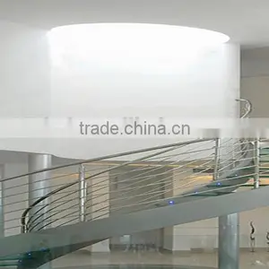 304 316 Stainless Steel Modern Staircase With Glass Tread thumbnail-1