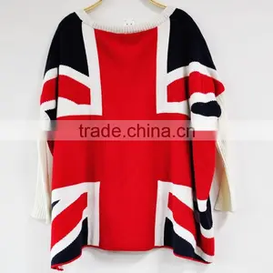 UK Flag Design Woolen Sweater Designs for Ladies thumbnail-4