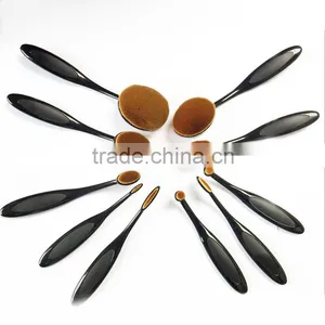 10 Pcs Designer Cosmetic Brush Set Foundation Oval Toothbrush Makeup Brush thumbnail-2