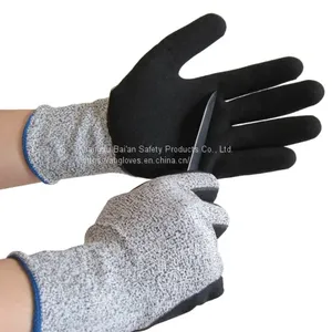 Anti-cut Impact Protection Work Gloves With PU Coating Cut Resistant BA Safety thumbnail-1