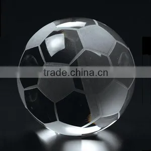 Full Range Sizes Crystal Ball Paperweight Clear Crystal Football Crystal Paperweight thumbnail-1