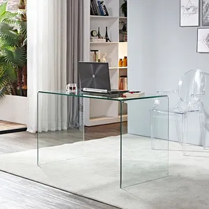 Popular High Quality Office Executive Desk L-Shaped Office Computer Computer Glass Desk thumbnail-3