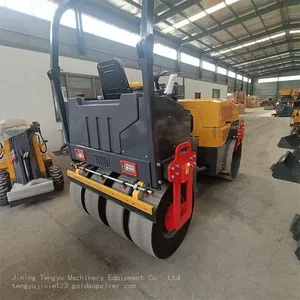 4 Ton Front Steel Wheel Rear Rubber Wheel Roller Manufacturer Ride-on Roller Supply thumbnail-1