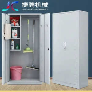 304 Stainless Steel School Shopping Mall Cleaning Tool Storage Cabinet thumbnail-3