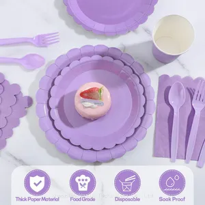 Cross-Border Hot Sale Party Tableware Kits - Plates, Cups & Cutlery for Wholesale thumbnail-3
