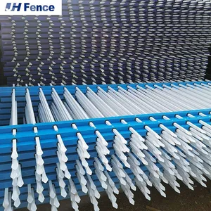 Galvanized Spear Top Wrought Iron Garden Steel Picket Fence Temporary Fence Clip Zinc Steel Fence ECO FRIENDLY thumbnail-4
