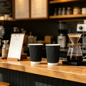 High-Quality 12oz Custom Ripple Wall Disposable Paper Cup for Coffee thumbnail-5