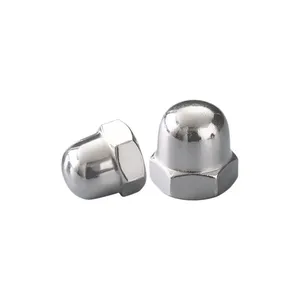 Brass DIN 1587 Domed Cap Nuts Hexagon High Dome Style M8 thumbnail-4
