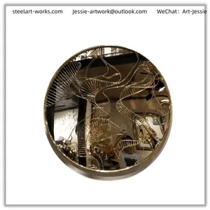 Office Wall DecorationGold FinishModern Metal Wall Art thumbnail-1