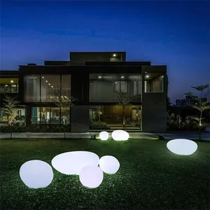 Glow in Dark LED Pool Sphere Ball Multi Color Remote Control Luminous Orb Outdoor Walkway Stepping Light for Christmas Event thumbnail-1