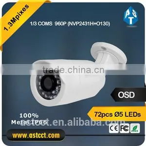 1/3" COMS 720P Bullet Camera 1.3 MP HD Color Bullet CCTV Camera Night Viison Security System Camera Support IP66 thumbnail-1