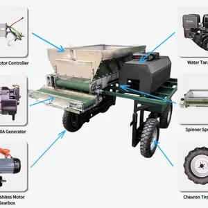 Targeted Feeding Remote Control Fertilizer Spreader Orchard Row Side Discharge Organic Manure Transporter thumbnail-3