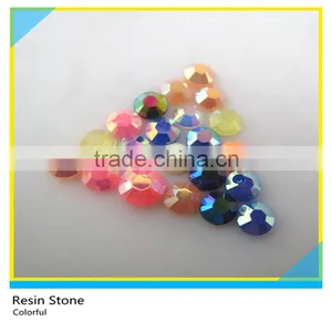 Iron On Colorful Round Resin Stone For Nail Art thumbnail-1