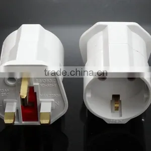 CE ROHS Approved Reliable PC UK Ireland HK Malaysia Singapore to Schuko Germany EU Plug Travel Adapter Converter thumbnail-2
