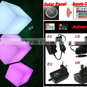 12"Solar LED Light Decotative Cube With Remote Control YXF-3030S thumbnail-1