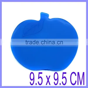 9.5*9.5 CM PU Customized Logo Apple Style Anti Slip Pad Mat thumbnail-1
