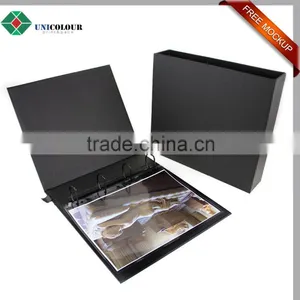 Office Stationery Customized Cardboard Black Paper File Folder With Slipcase thumbnail-1
