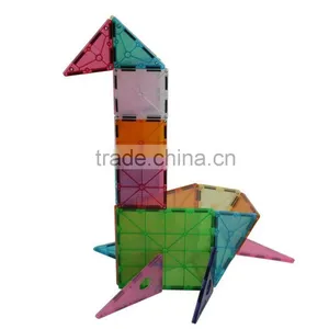 DIY Plastic Magnetic Building Magna Tiles / Magnetic Construction Toys For Children thumbnail-6