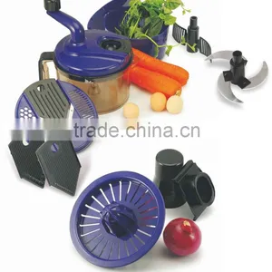 PP+ABS+S/S 23*20*26 Kitchen Tools Multifunctional Food Processor/kitchen King Pro Manual Food Processor/vegetable Grinder thumbnail-1