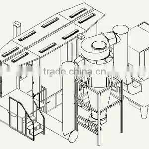 Double-layer PVC Powder Coating Booth thumbnail-4