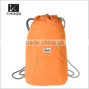 Hot Sale Fashion Orange Polyester Drawstring Bag thumbnail-1