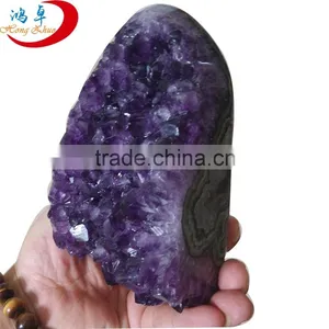 Natural Amethyst Geode Medium Size Purple Amethyst Crystal Geode thumbnail-1