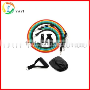 Wholesale 11 Piece Resistance Band Set With Exercise Tubes Quality Choice thumbnail-3