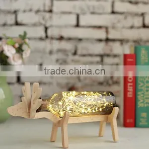 High Quality 2016 for Christmas Decoration Deer Shape Wood Light thumbnail-1