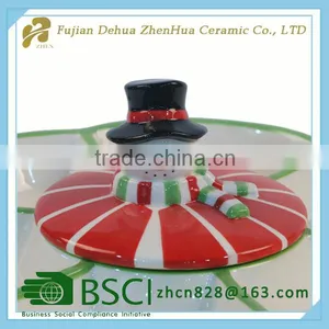 Ceramic Round Decoration Christmas Candy Tray thumbnail-2