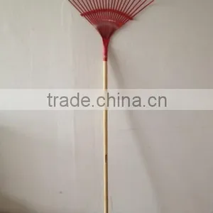 22 Teeth Wooden Handle Painting Steel Garden Rake thumbnail-1