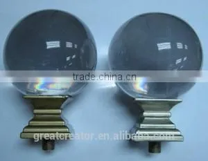 High Transparent Large Acrylic Ball Curtain Rods Finials thumbnail-1