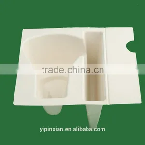 Eco Green Smooth Paper Pulp Packaging Molded From Recycled A4 Paper Pulp thumbnail-2