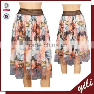 2015 Fashion Girls Floral Skirts Luxury Designer Clothes for 18-30 Days thumbnail-1