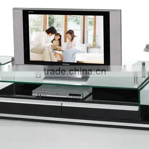 Modern Hot Bending Glass Tempered Glass TV Stand for Living Room thumbnail-3
