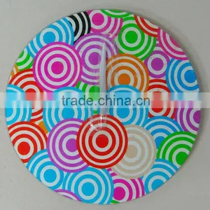 Wholesale Glass Decorative Wall Clock Design, Fashion Colorful Wall Mounted Clock thumbnail-1