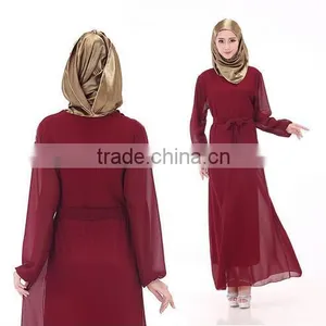 2015 Belt Chiffon Kaftan for Muslim Woman thumbnail-3