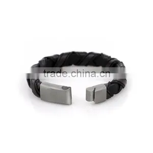 Magnet Clasp Bracelet Bead Stainless Steel Handmade Leather Bracelet thumbnail-6