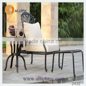 Alliph Brand Cast Aluminium Sun Lounge With Cushion thumbnail-2