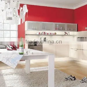 Modern Lacquer Kitchen Cabinet Red Color Mixed White thumbnail-1