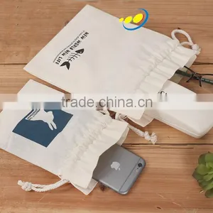 Wholesale Cotton Calico Dust Drawstring Bag With Custom Logo Quality Choice thumbnail-3