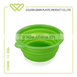 Wholesale Foldable Dog Silicon Pet Food Bowl With Carabiner Clip thumbnail-1